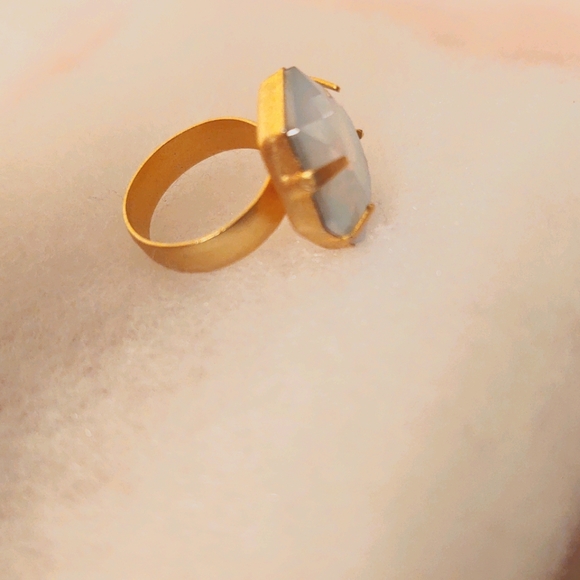 Opal ring hexagonal size 7 - Picture 4 of 5